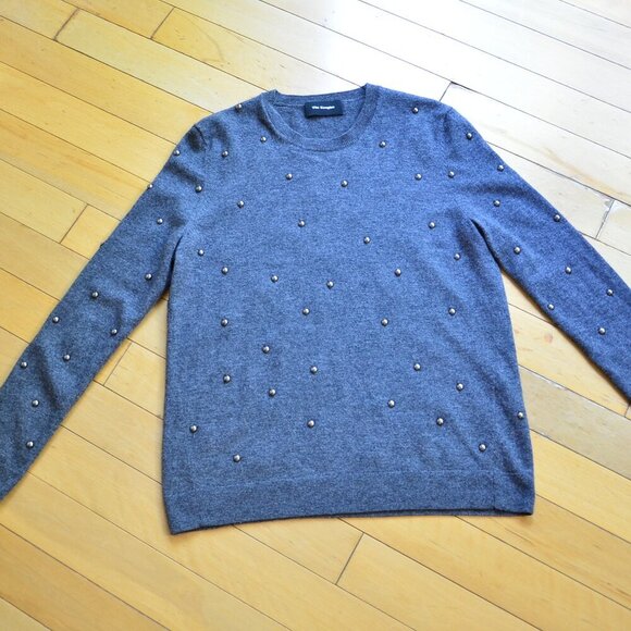 The Kooples Wool Crew Neck Studded Sweater Size 3 US M/L - Picture 2 of 10
